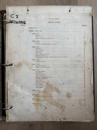 Parts List Federal C2 Wrecker