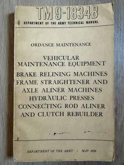 TM9-1834B Vehicular Maintenance Equipment