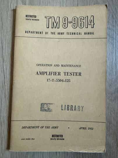 TM9-9614 Amplifier Tester