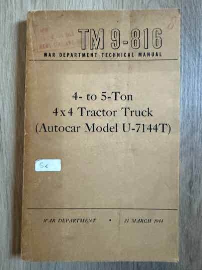 TM9-816 Autocar model U-7144T