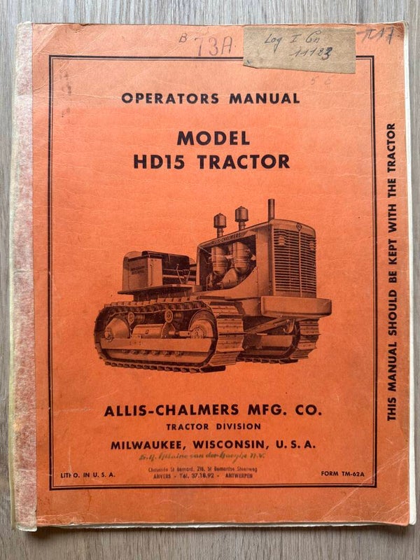 Allis-Chalmers model HD15 tractor