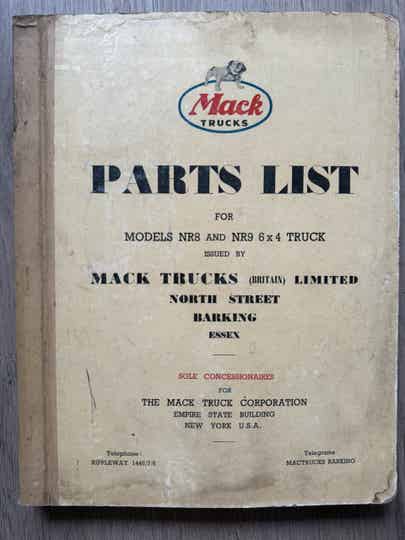 TM10-1544 Parts List Mack NR8 & NR9