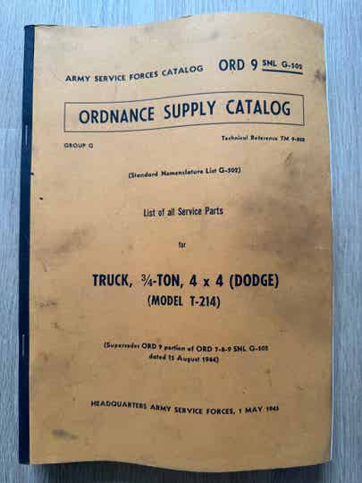 ORD 9 SNL-G502 Dodge model T214 (WC51,52 etc)
