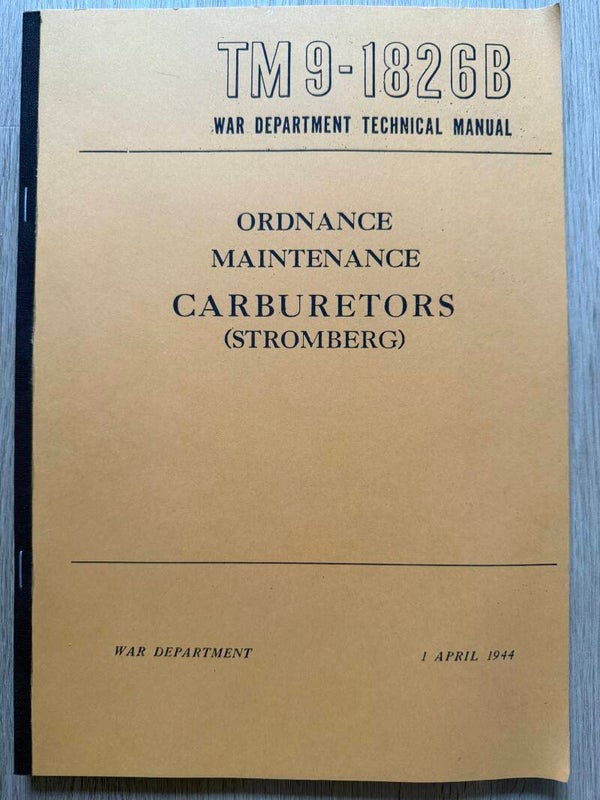 TM9-1826B Carburators Stromberg