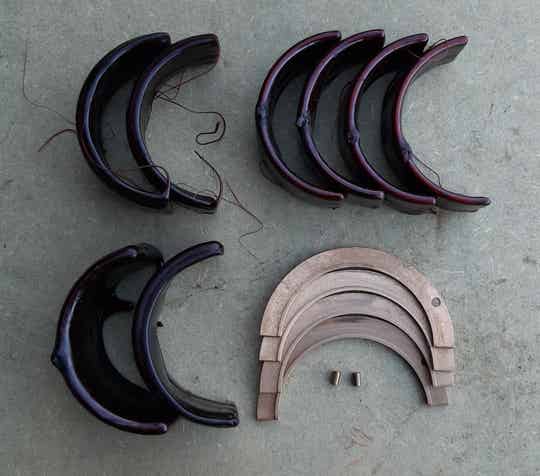 G508 Bearing set, main engine crankshaft .020 undersize