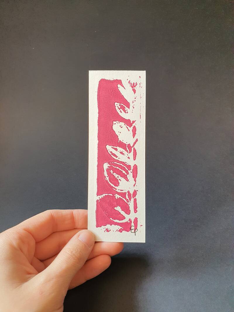 Marque page rose eucalyptus