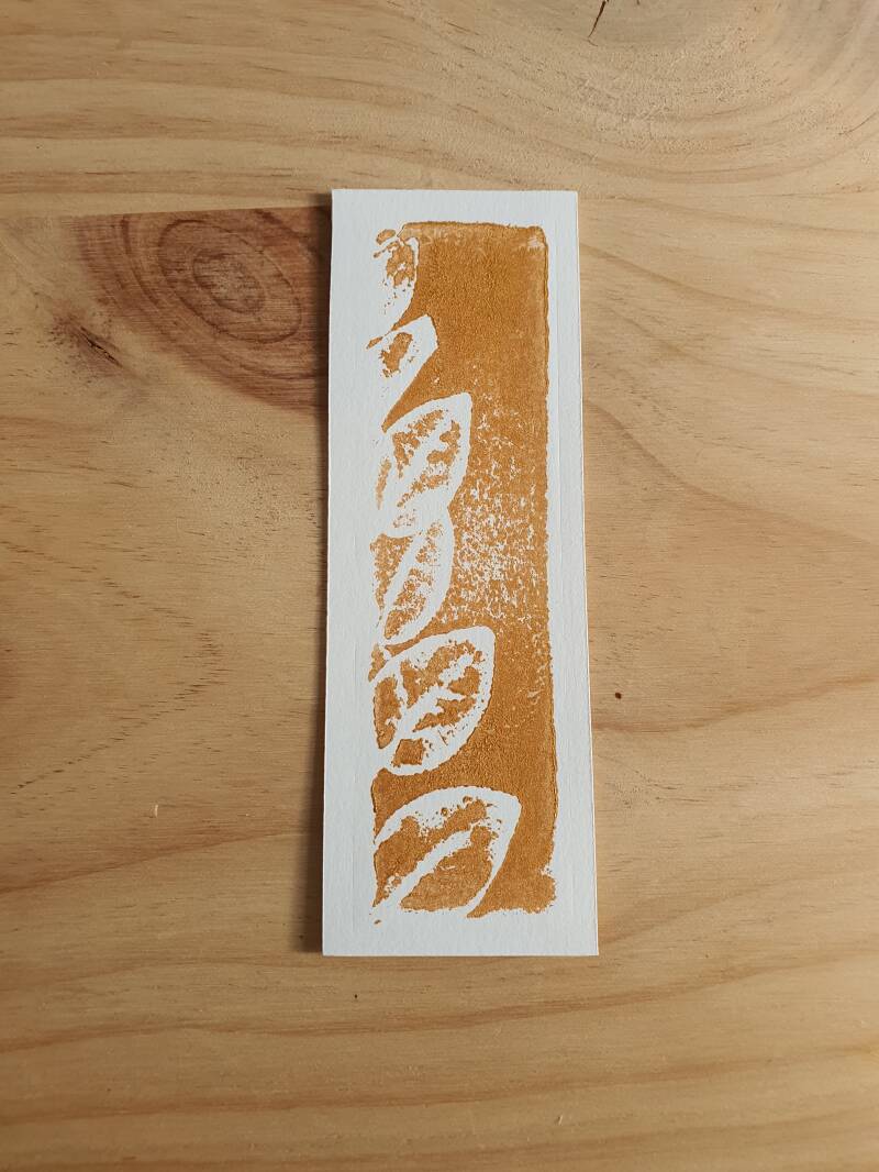 Marque page doré eucalyptus