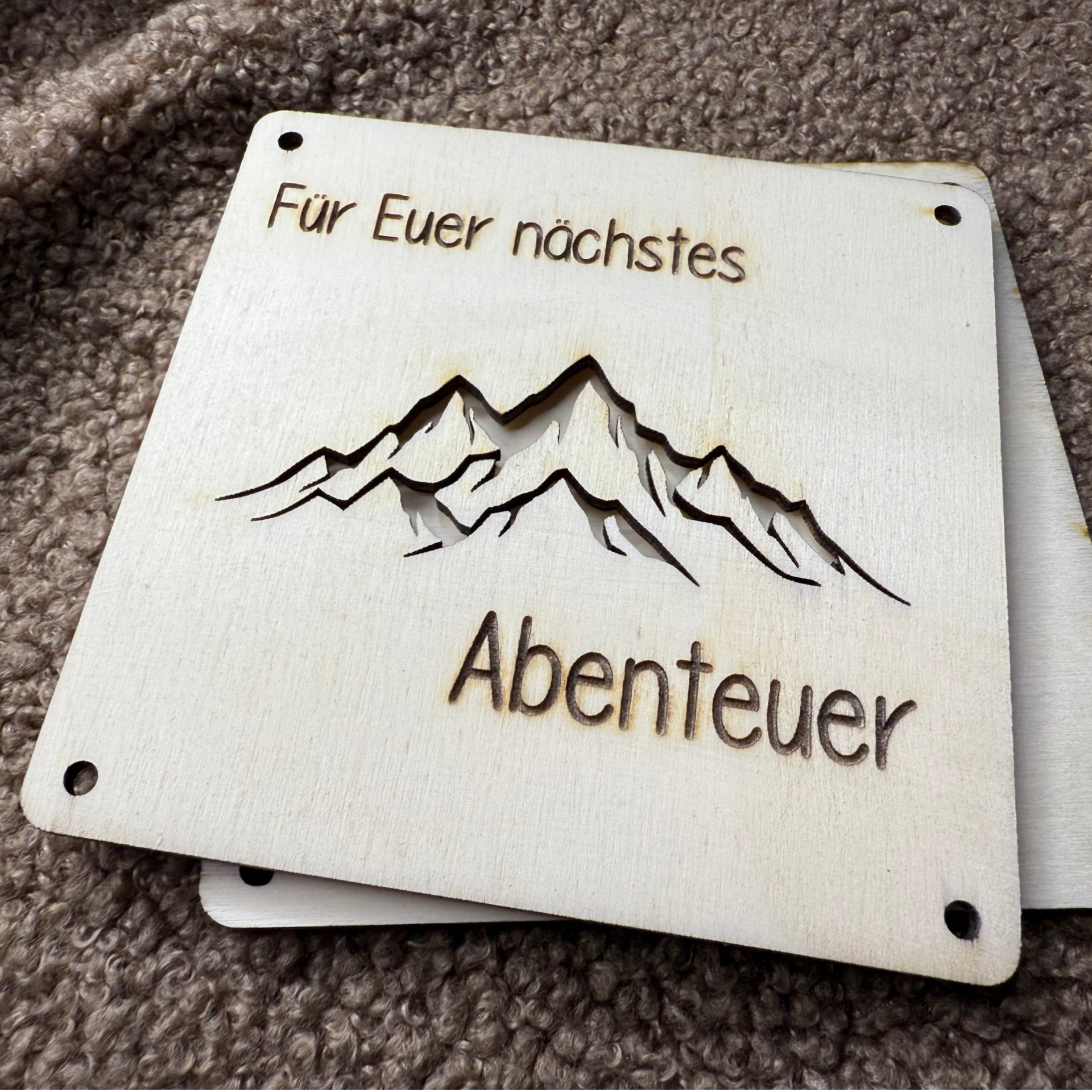 Karte für Gutschein oder Geldgeschenk - Abenteuer