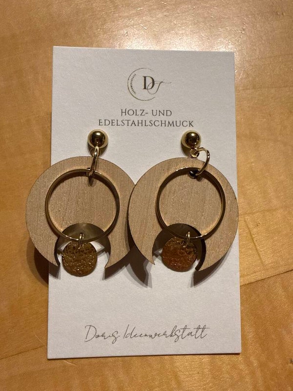 Calma - ausdruckstarke Holzohrringe in ruhiger Balance