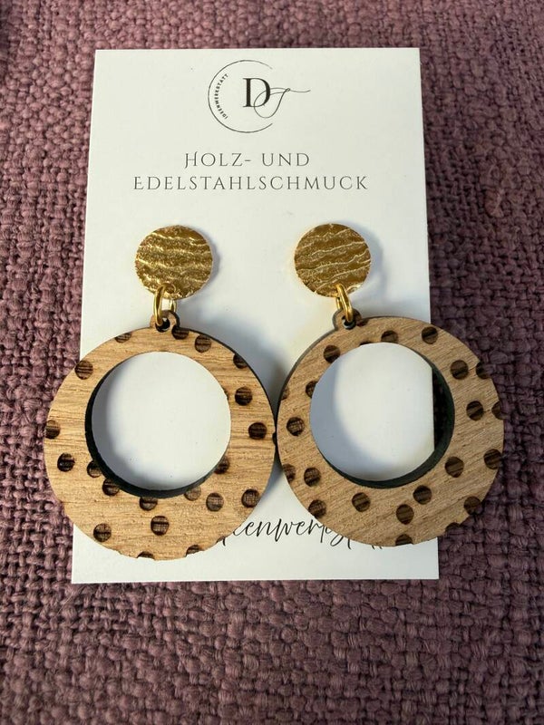Summerbreeze – Vollholz-Ohrringe mit Edelstahlstecker