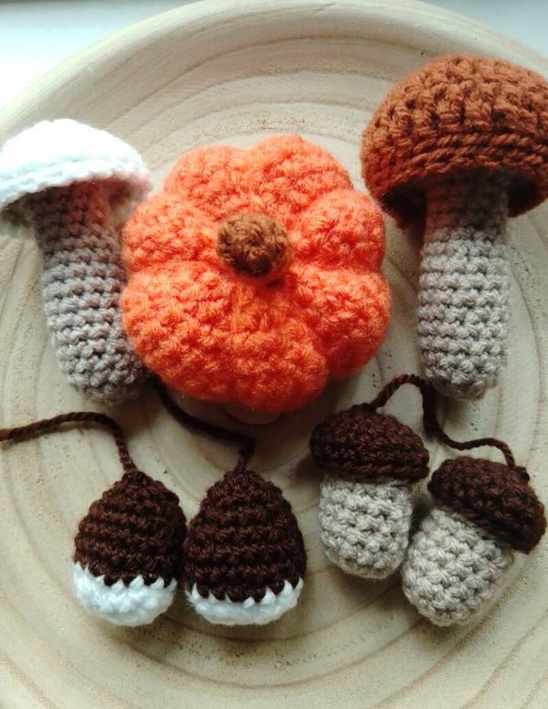 Lot de dinette automne crochet