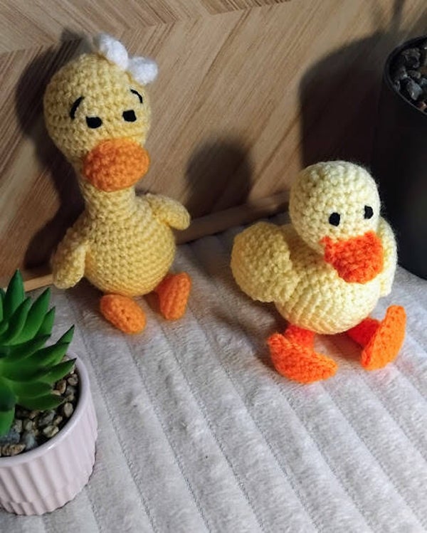 🐥 2 Petits Canetons au Crochet – Duo Amigurumi Fait Main