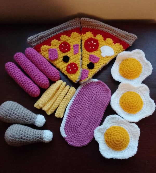 🍕 Coffret Repas Complet au Crochet – Le festin préféré des petits chefs !