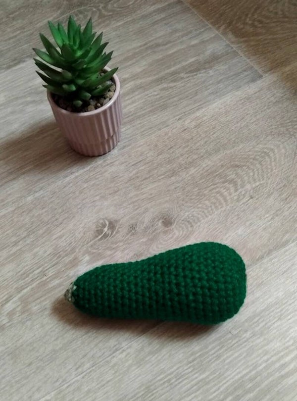 Courgette au crochet – Dinette enfant 🥒