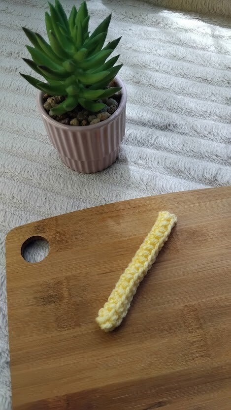 Frites au crochet pour dinette enfant – Jouet alimentaire fait main