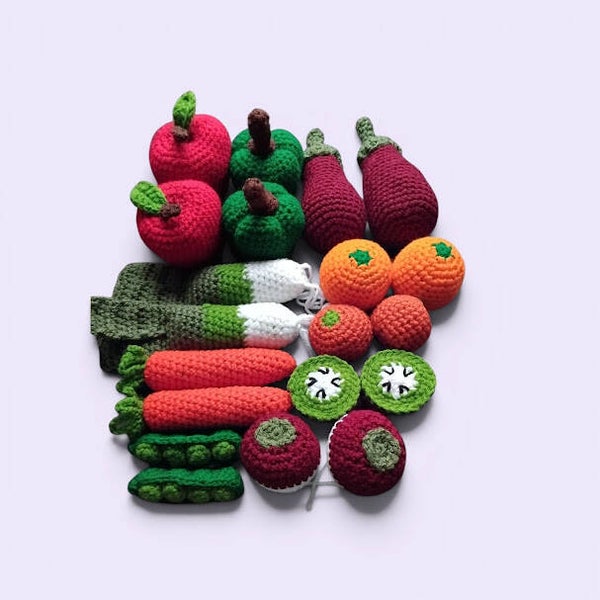 Fruits, légumes, gourmandises et aliments pour jeux d'imitation