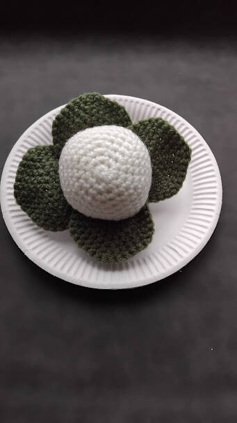 Création au crochet chou fleur dinette