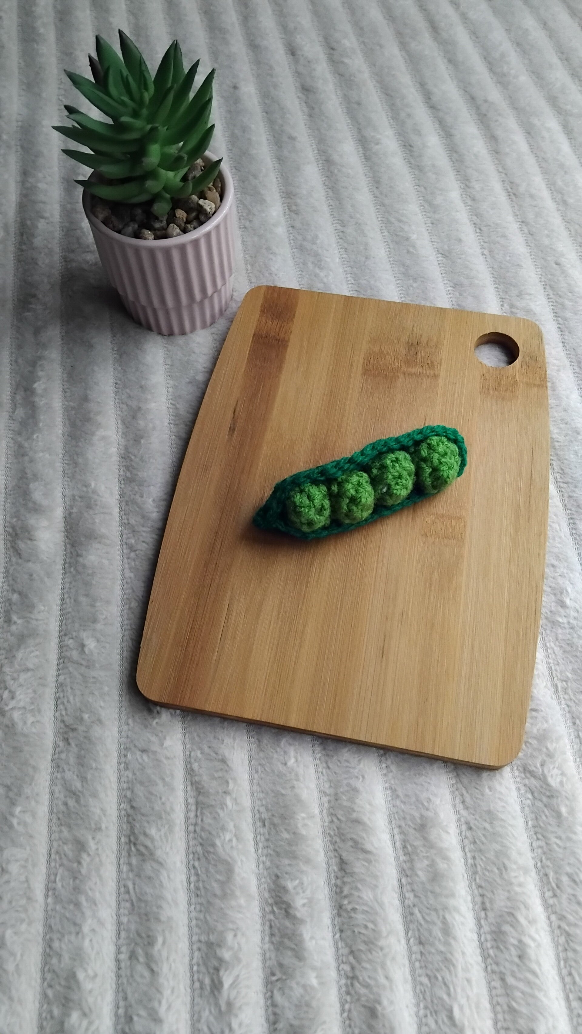 Petits pois dans leur cosse au crochet – Dinette enfant