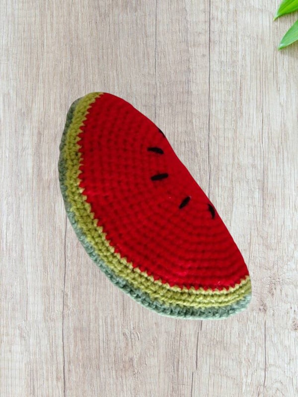 Part de pastèque au crochet – Dinette enfant 🍉