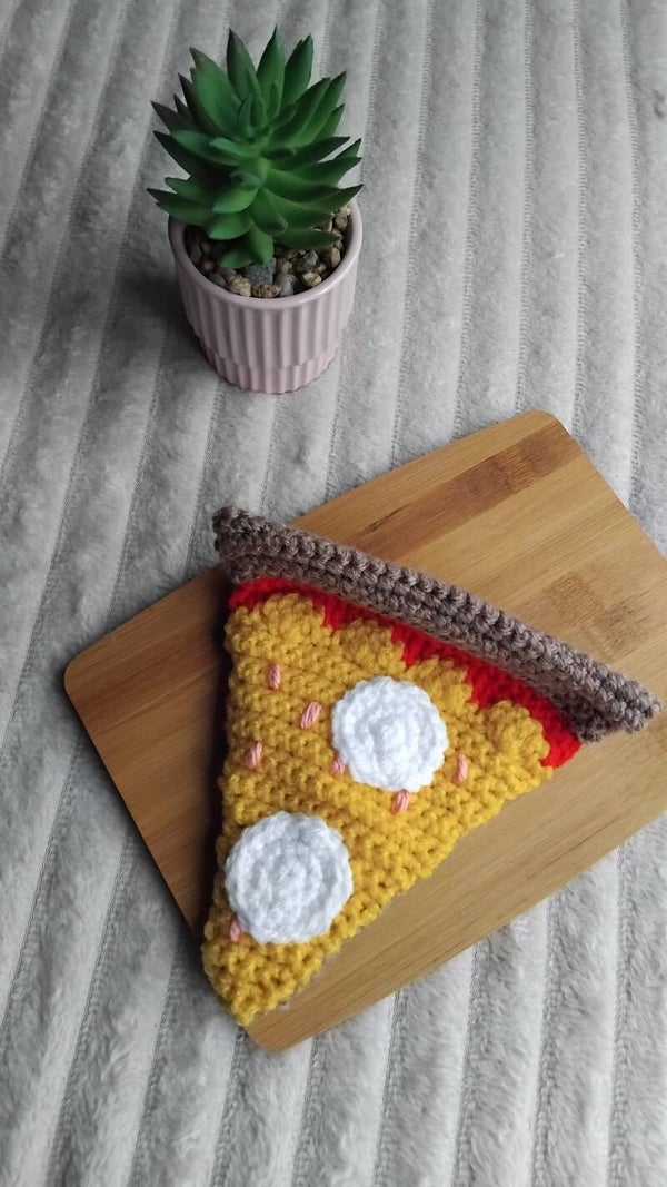 Part de Pizza au Crochet – Dinette Enfant 🍕