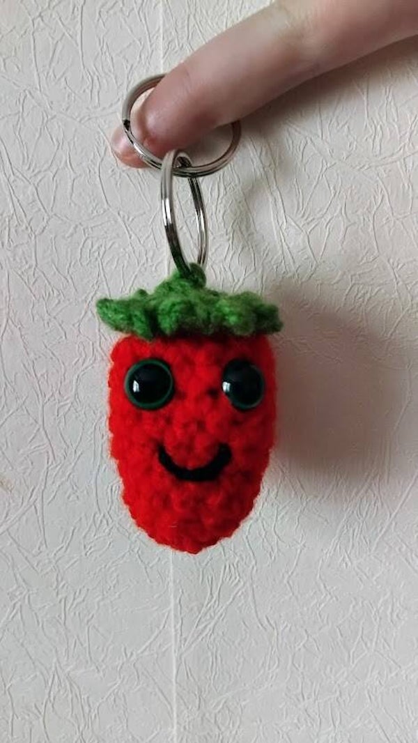 🍓 Porte-clé Fraise au Crochet