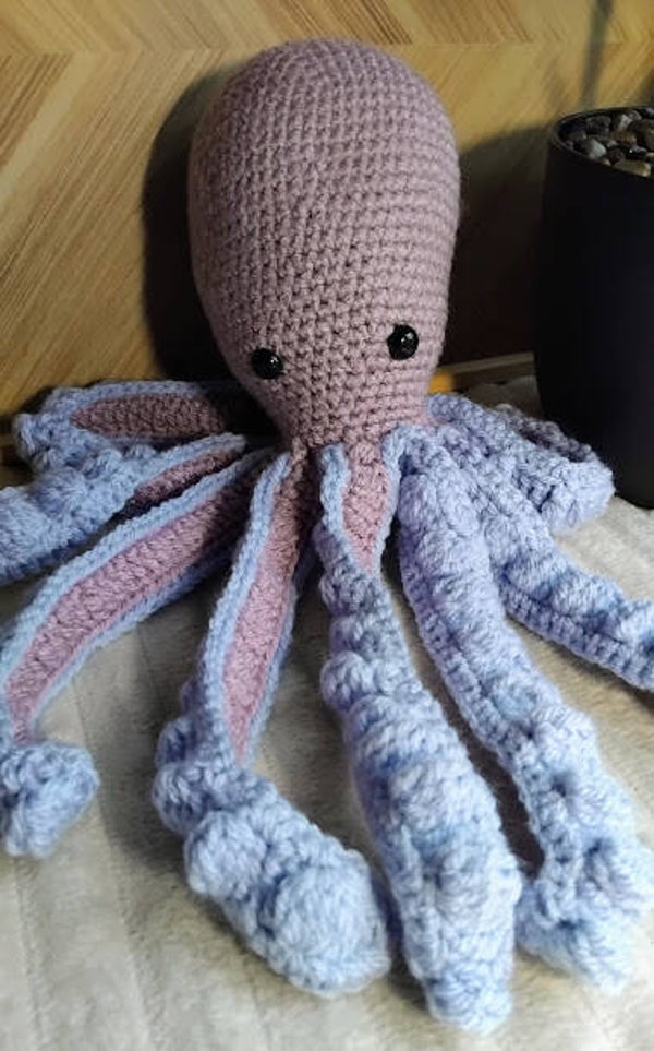 🐙 Poulpe au Crochet – Amigurumi Fait Main Tout Doux