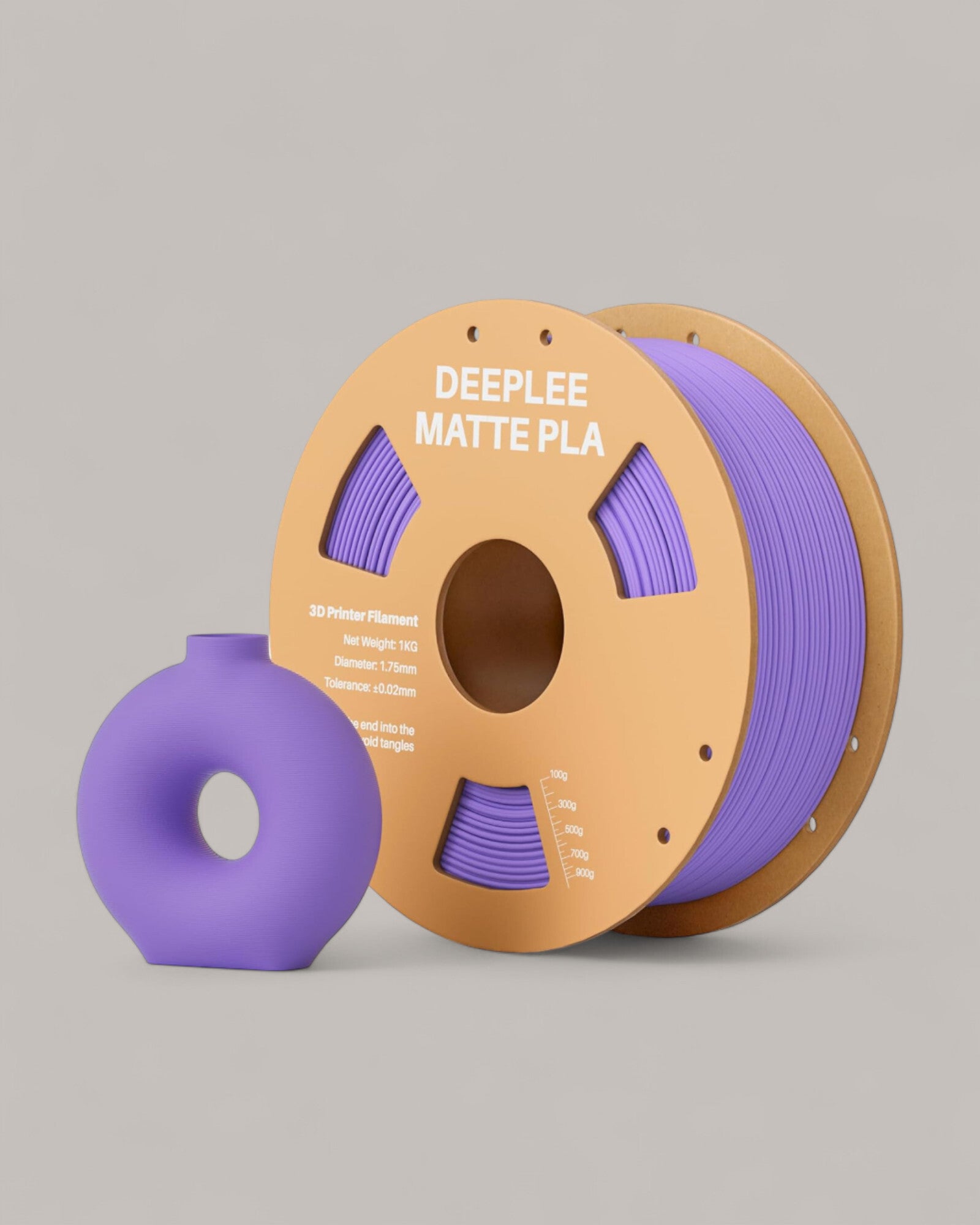 PLA Matt filament Lavender Purple 1,75 mm, 1kg rol