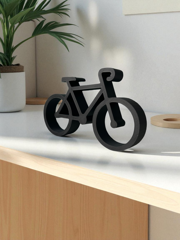 Fiets Decoratie - Fiets Beeld Zwart - Moderne Fietsdecoratie voor Plank of Wand