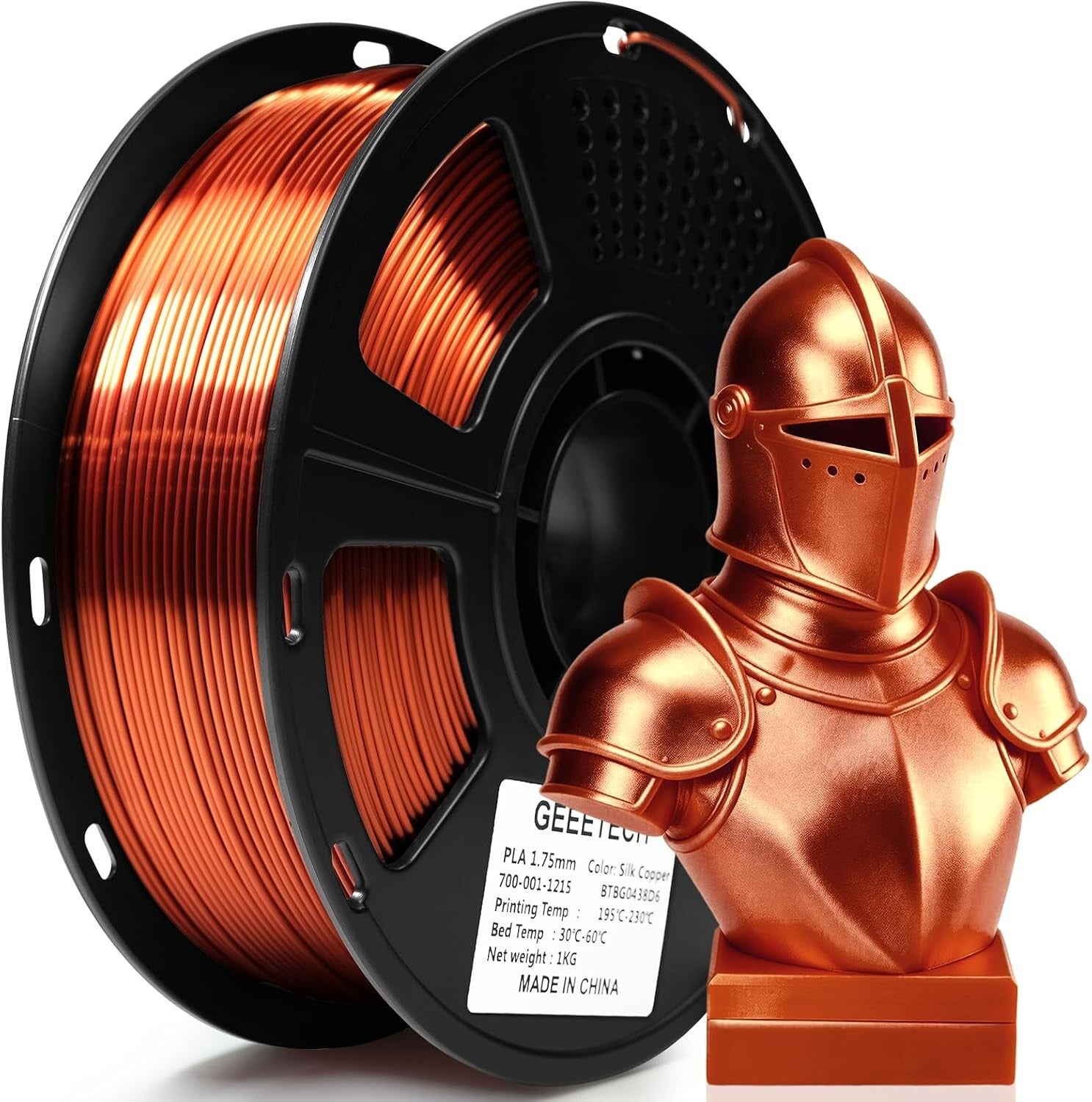 Geeetech PLA Silk Copper 1kg filament voor 3d printer of pen 1,75mm