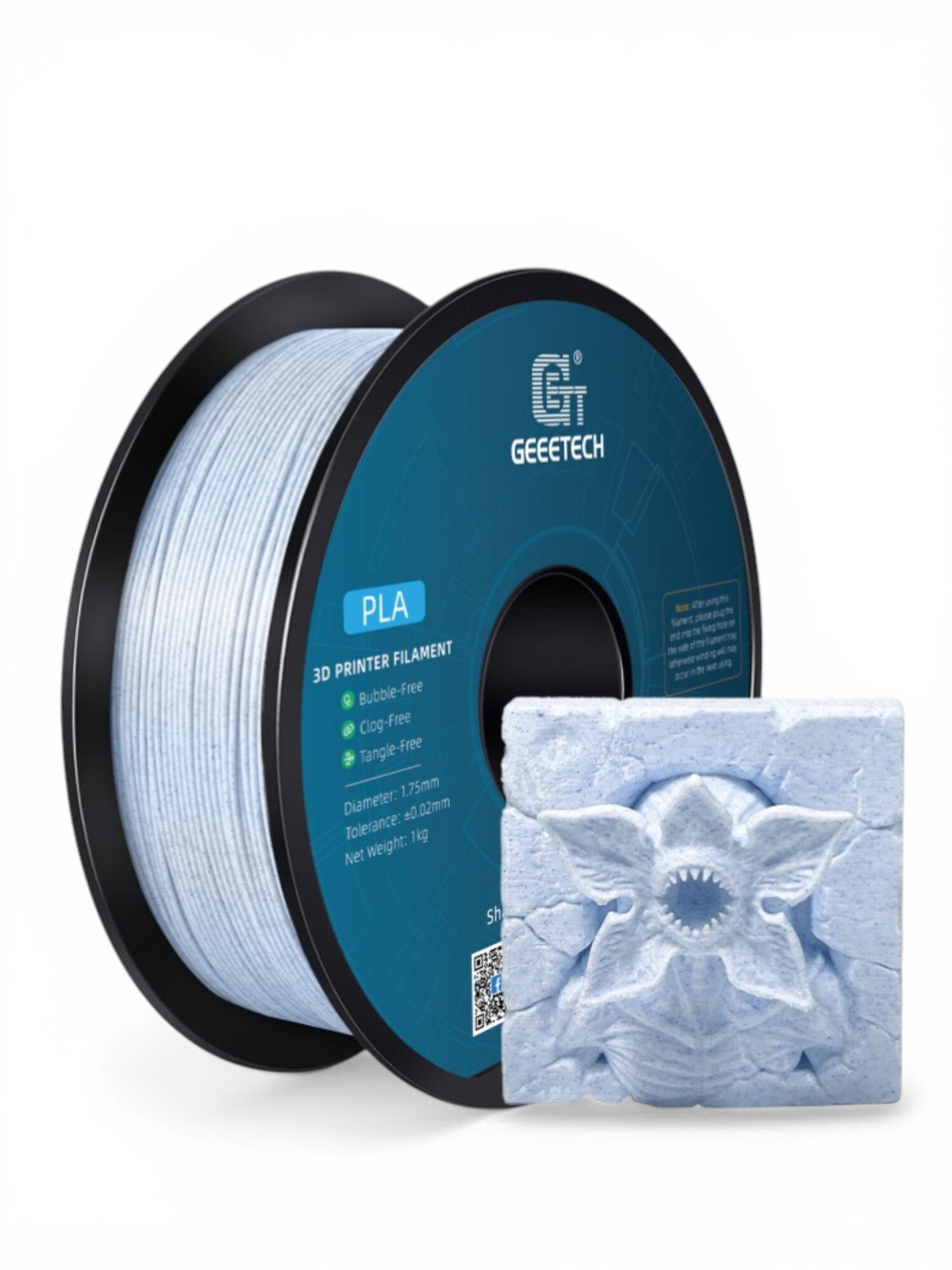 GEEETECH PLA like Marble Blauw, 1,75 mm / 1000 g marmer blue