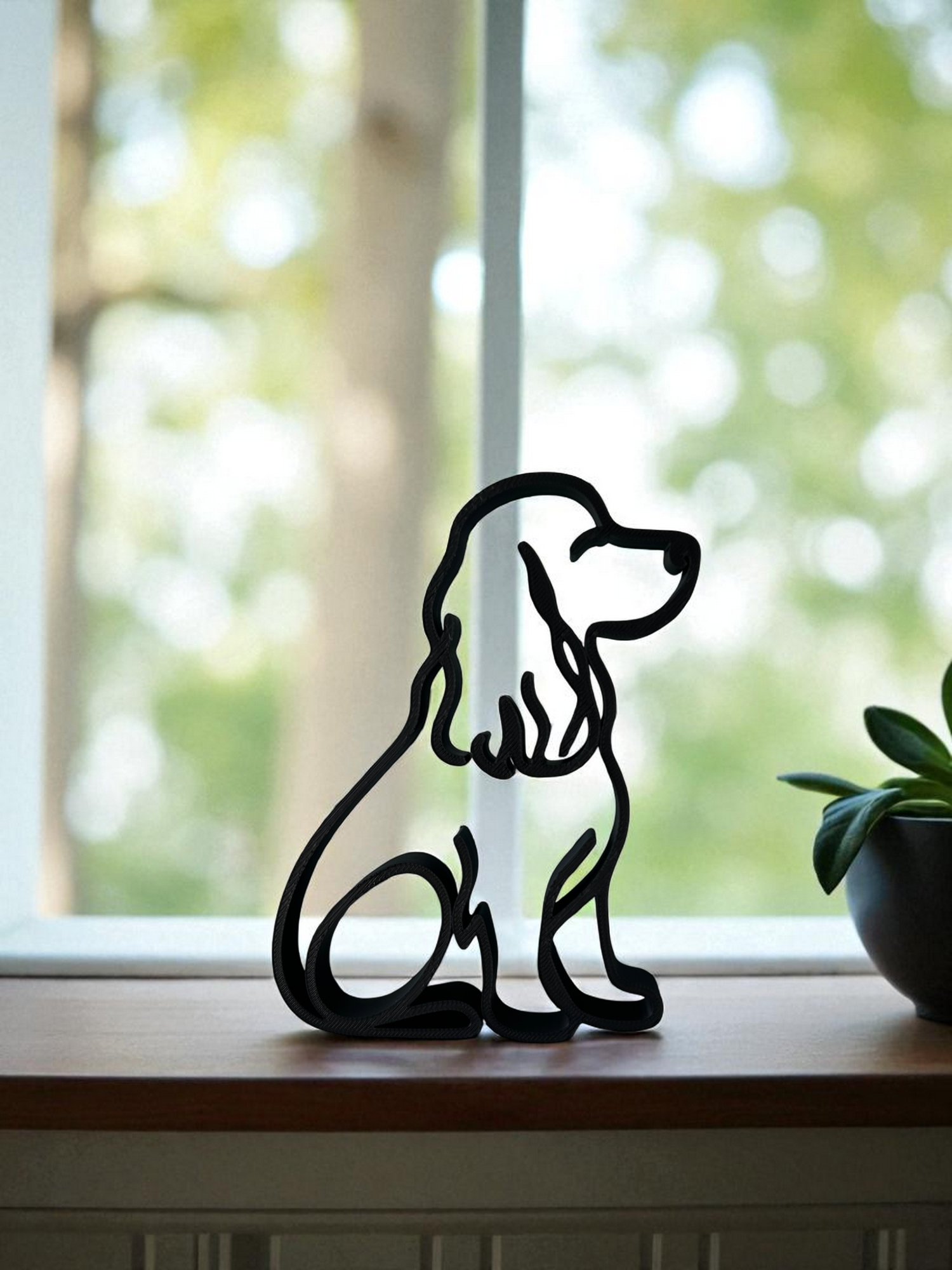 Cocker Spaniël Beeldje – Minimalistische Honden Decoratie-Origineel Cadeau voor Hondenliefhebbers