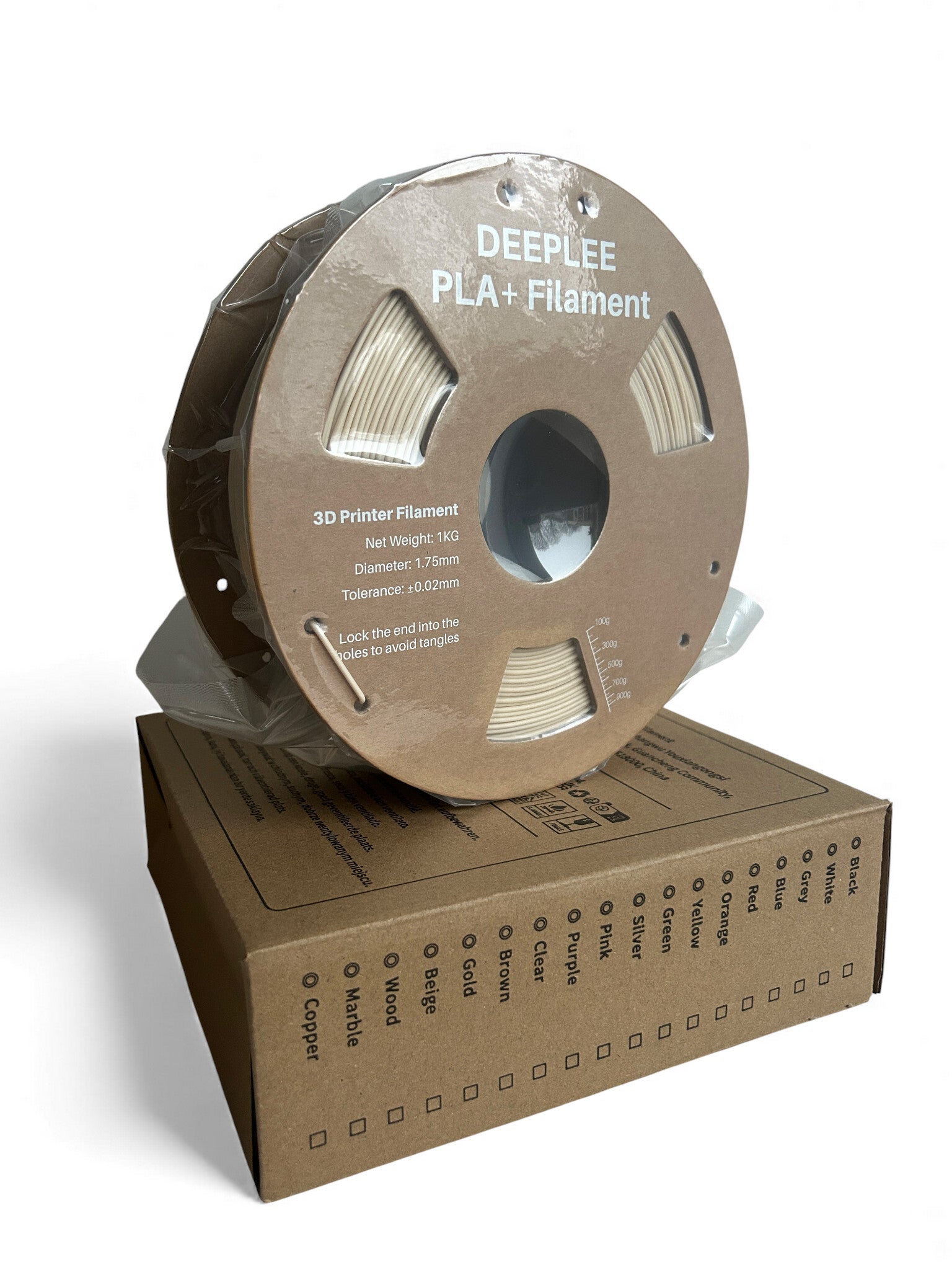 3d filament hout kleur, PLA beige 1kg, 1,75mm Mat beige