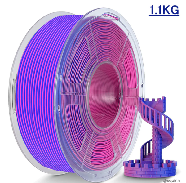 Jayo PLA Matte filament 1.1kg dubbele kleur blauw-paars 1,75mm