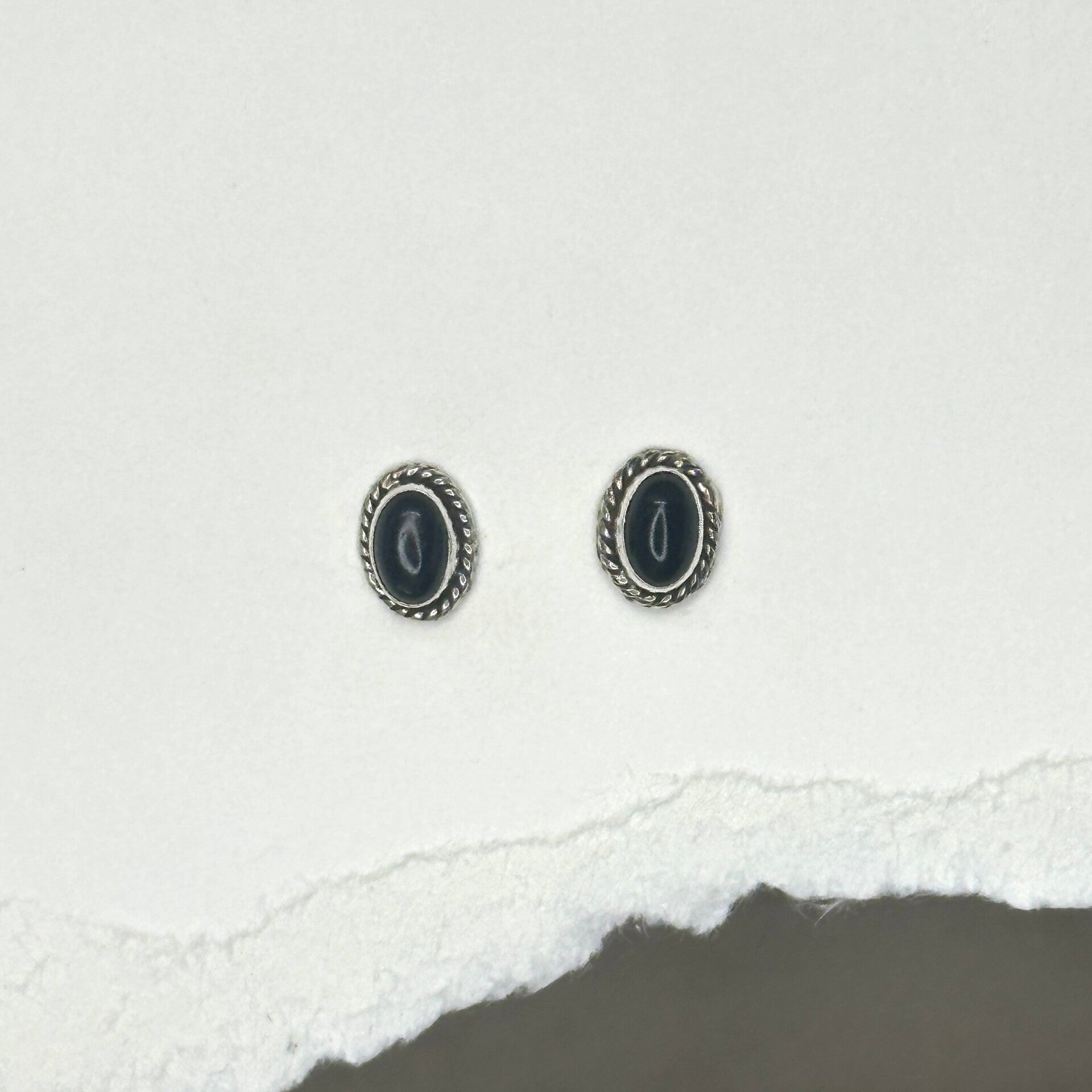 Oorbellen Agaat (Sterling Silver) knopjes