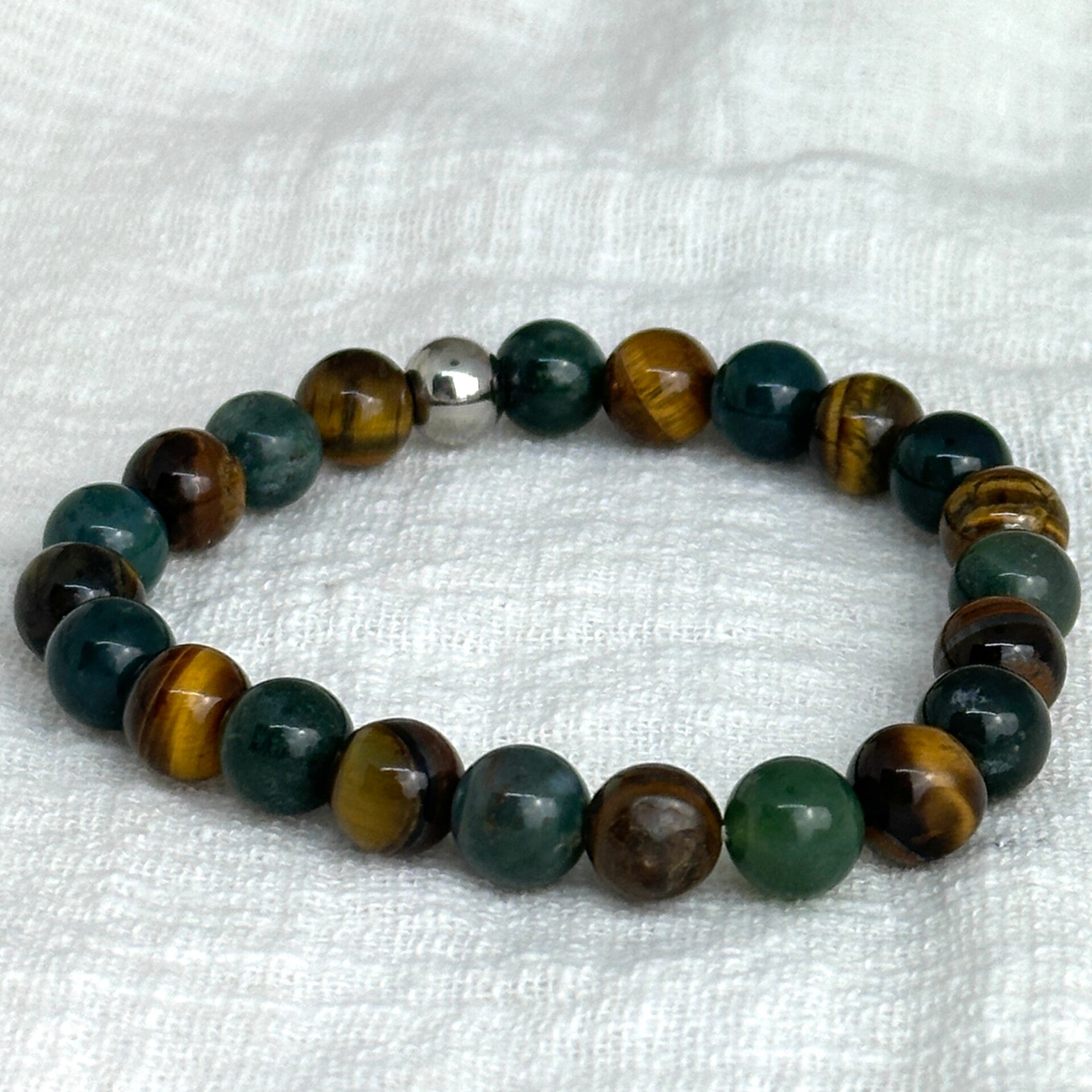 Armband mix Mosagaat & Tijgeroog