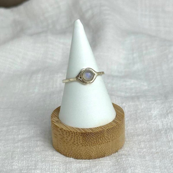 Ring Maansteen Maat 19 (Sterling Silver)