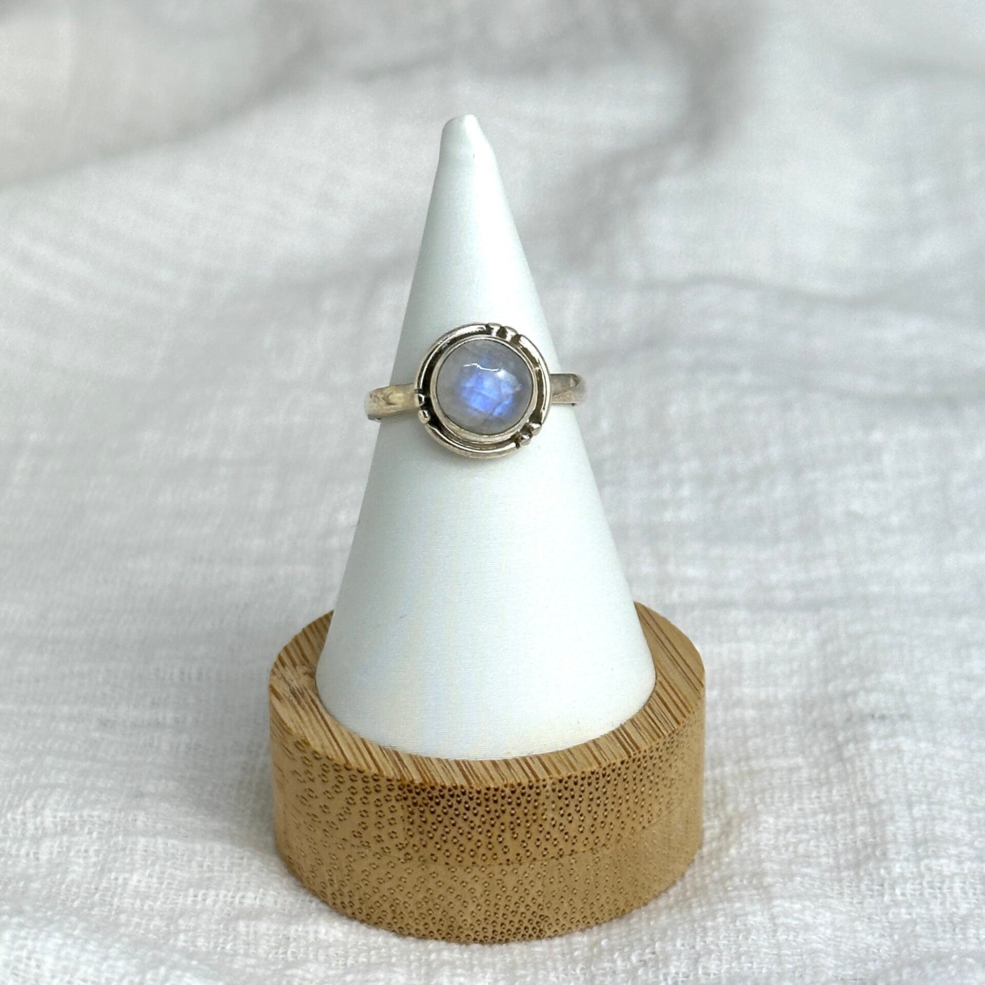 Ring Maansteen maat 16,75 (Sterling Silver)