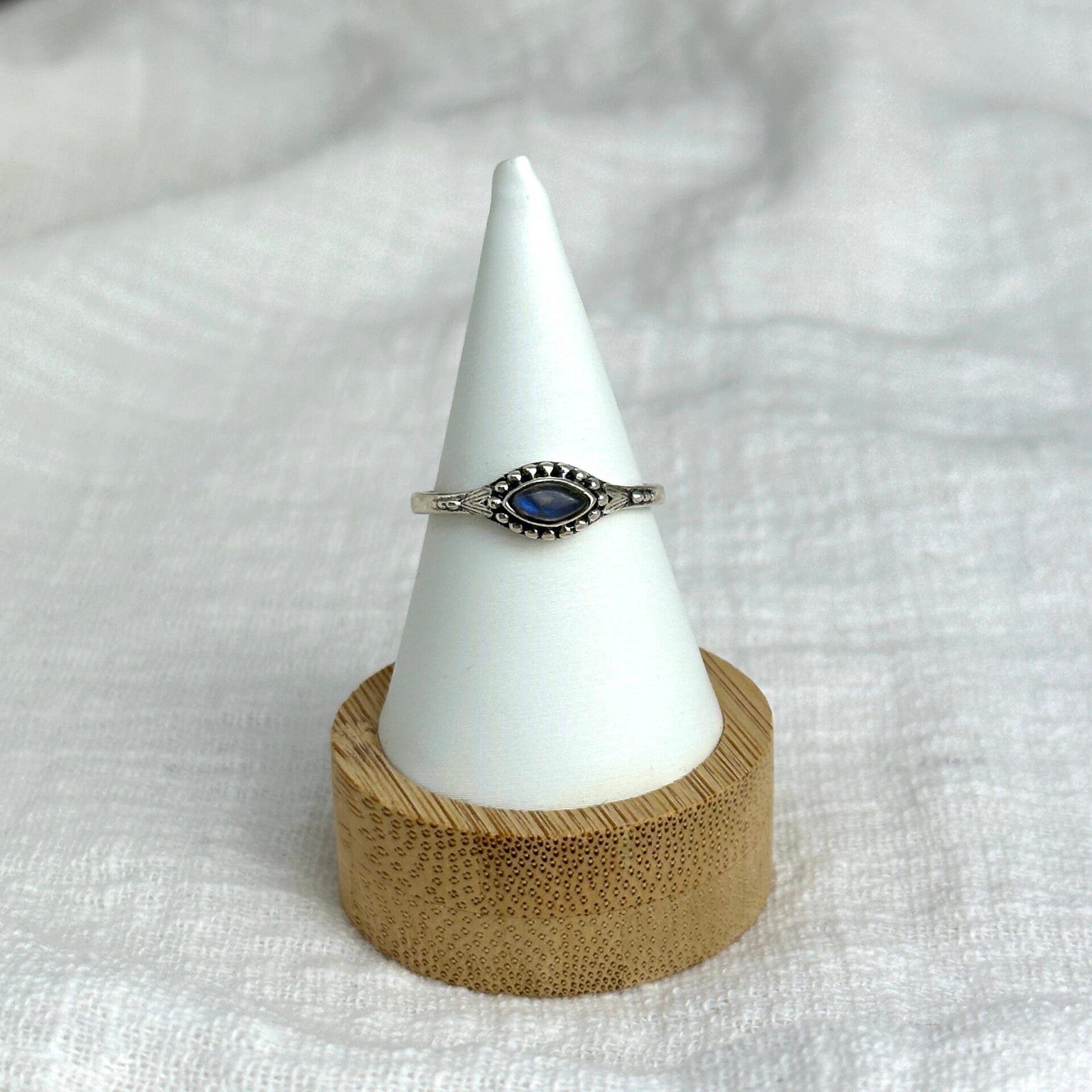 Ring Labradoriet maat 18,75 (Sterling Silver)