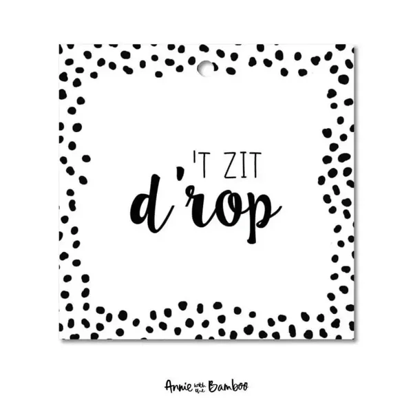 't zit d'rop labels.