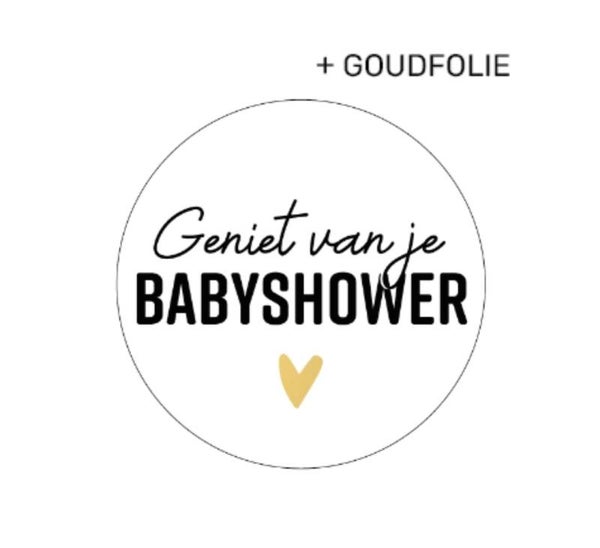Sticker geniet van je babyshower