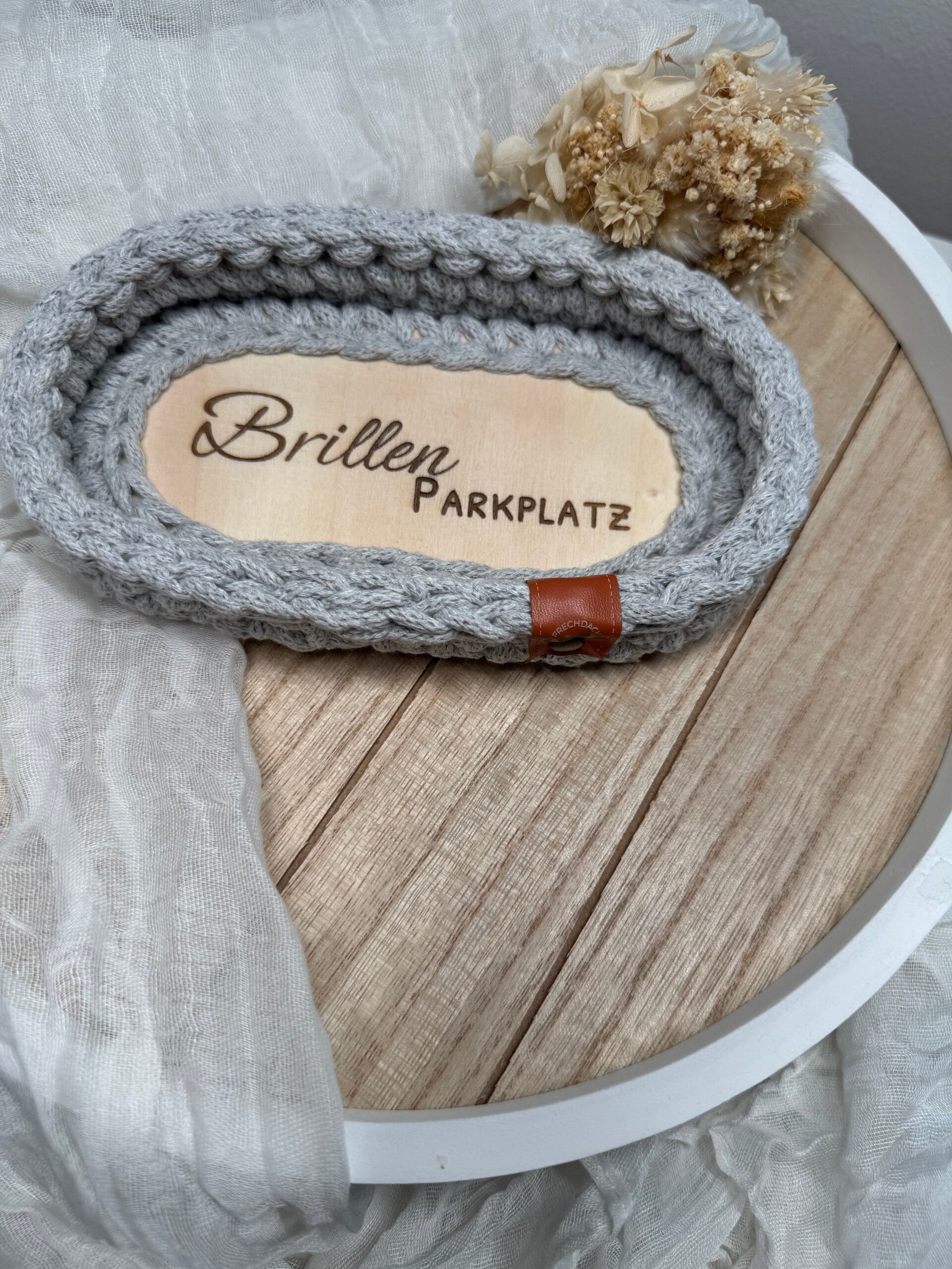Häkelkorb Brillenparkplatz