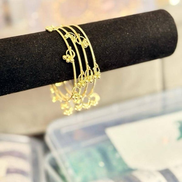 Kashmiri Ghungroo Bangles in Gold 2.12 and 2.14