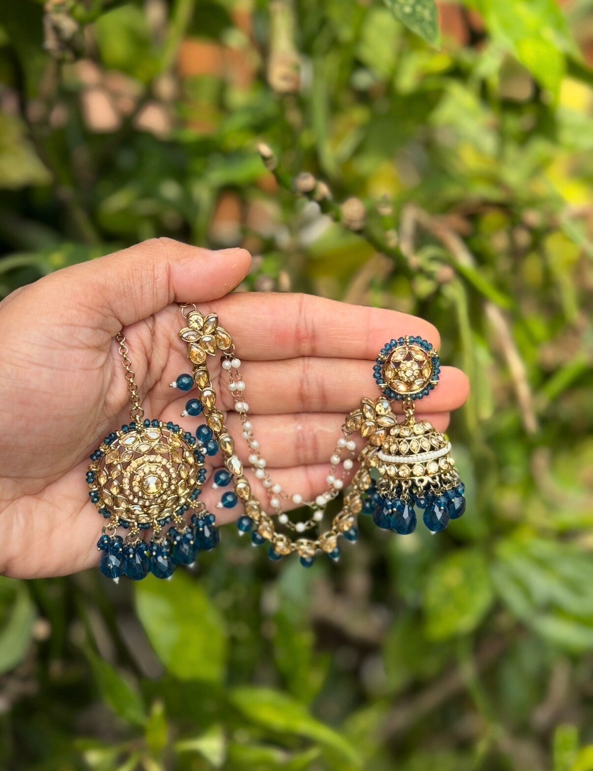 amal sahara jhumki and tikka