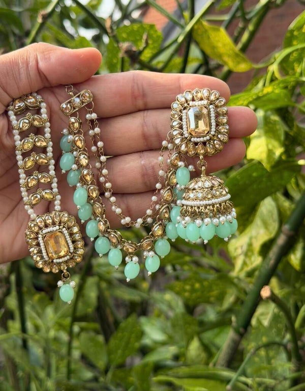 bahubali square shape sahara earring