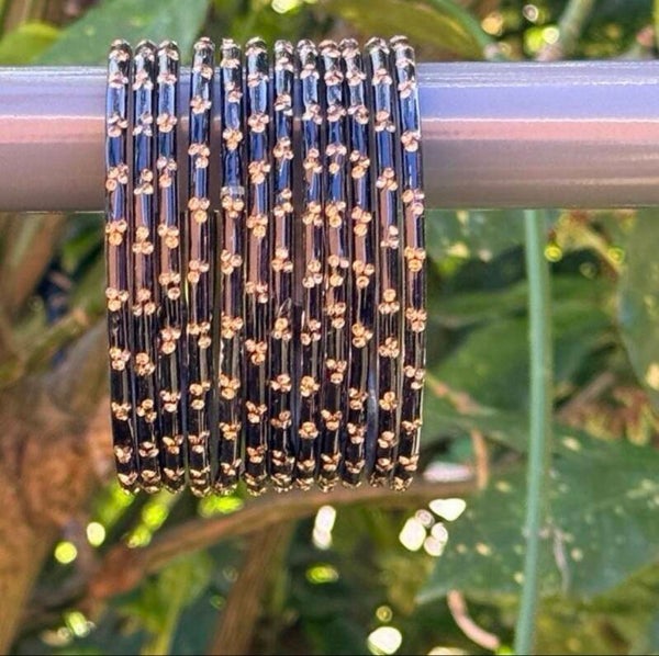 rain stone glass bangles