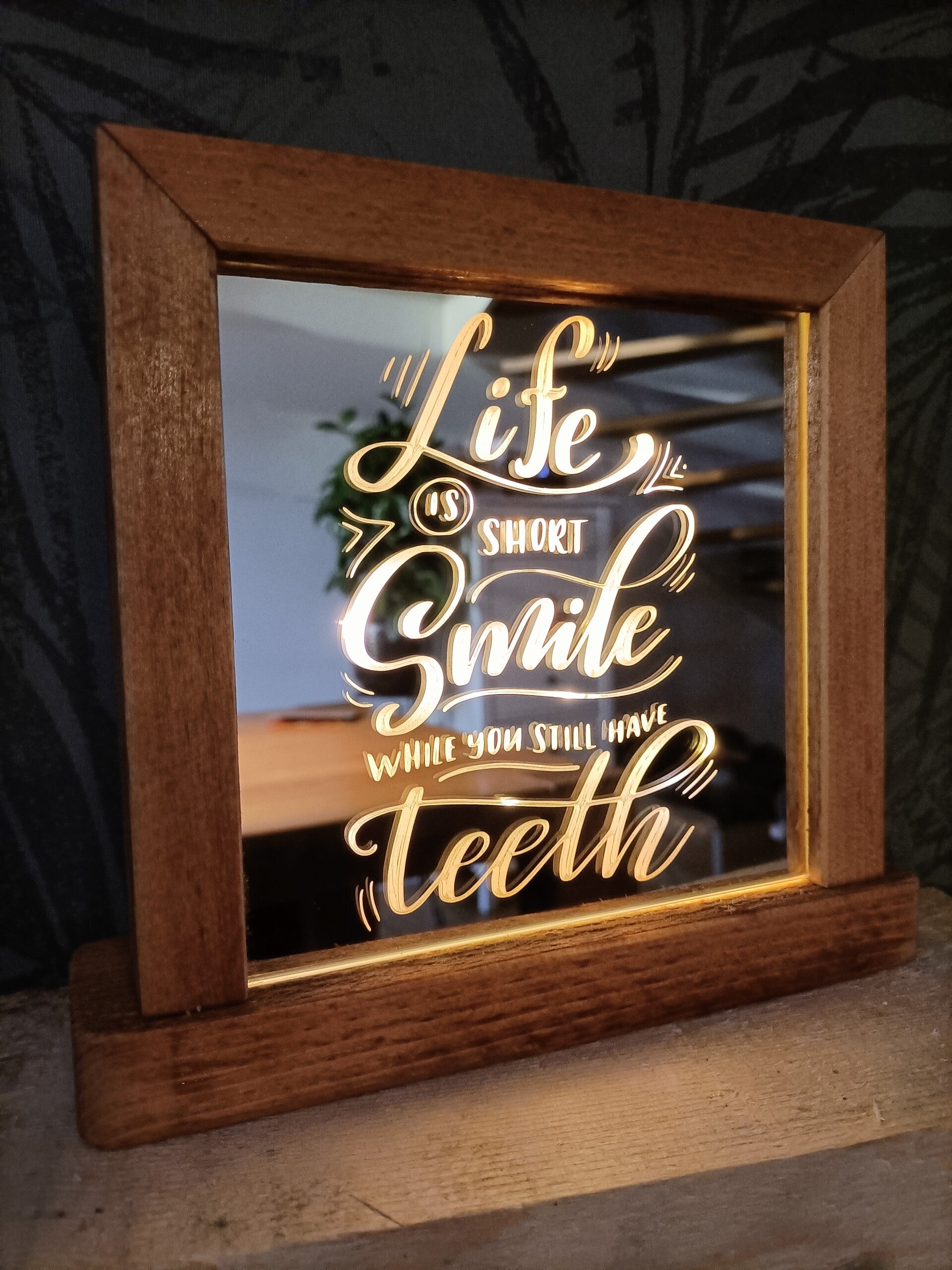 gegraveerde spiegel 'Smile"