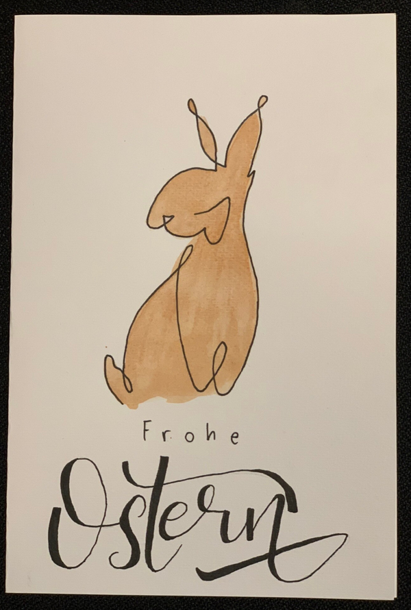 Osterkarte, mein Name ist Hase, 16cm x 24cm, linksbündig gefaltet