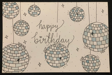 Geburtstag, Clublight, 24cm x 16cm, Querformat, Längsseits gefaltet