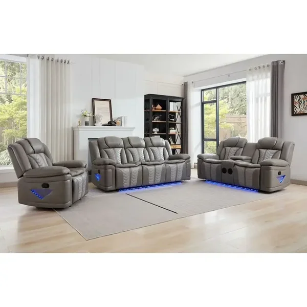 Innova (Grey) Led Recliner Set
