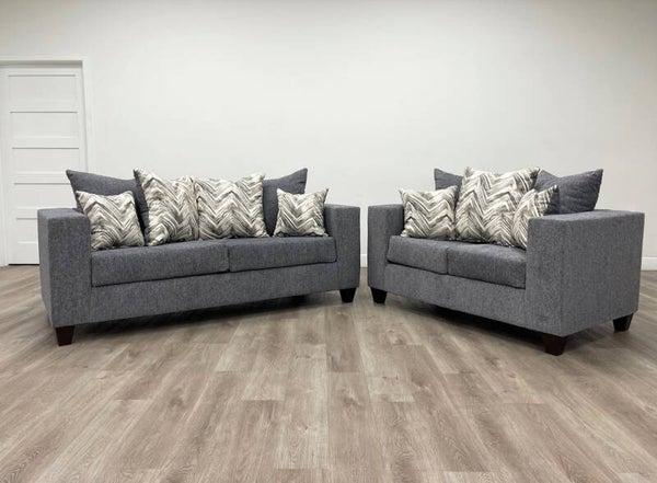 Charcoal Sofa & Loveseat Set